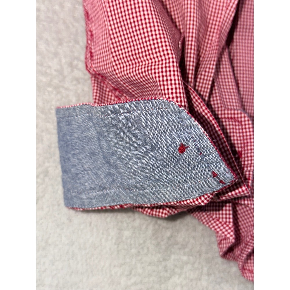 Weatherproof Vintage Red Gingham Button Up Shirt Womens M Long Sleeve Casual - Picture 4 of 4